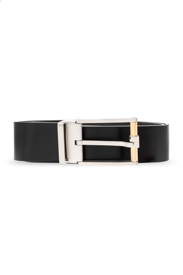 Ferragamo belt white shop and gold cheap